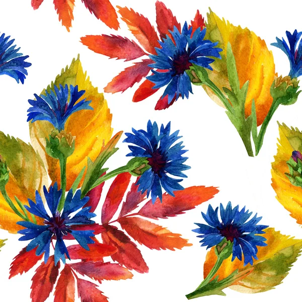 Suluboya çiçek desenli, çiçekli doku. 