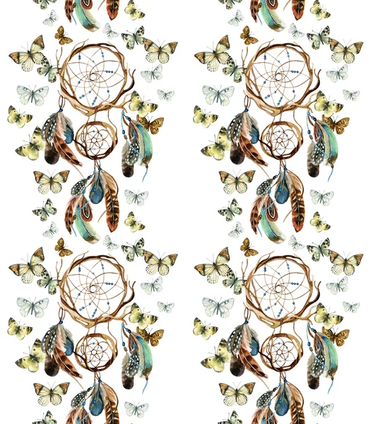 Aquarel etnische dreamcatcher. — Stockfoto