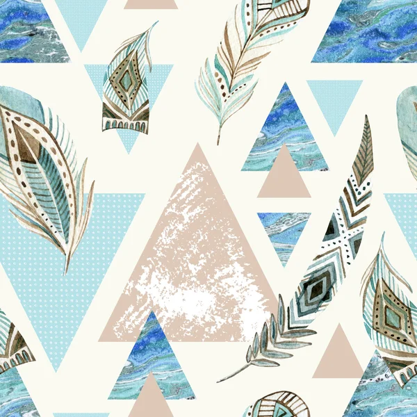 Abstracte grunge geometrische naadloze patroon. — Stockfoto