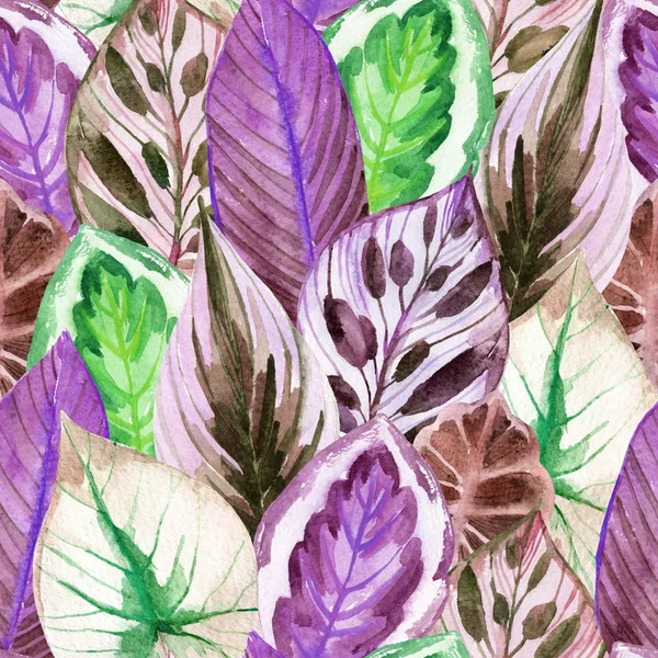 Tropische Blätter nahtloses Muster — Stockfoto