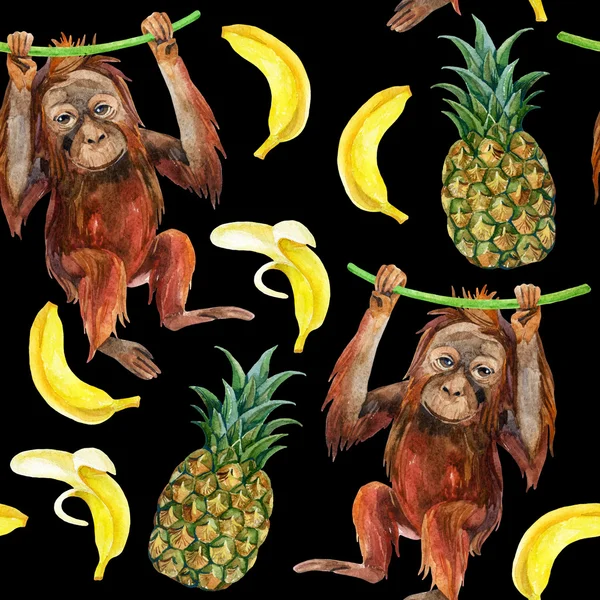 Orangutan bebek seamless modeli.