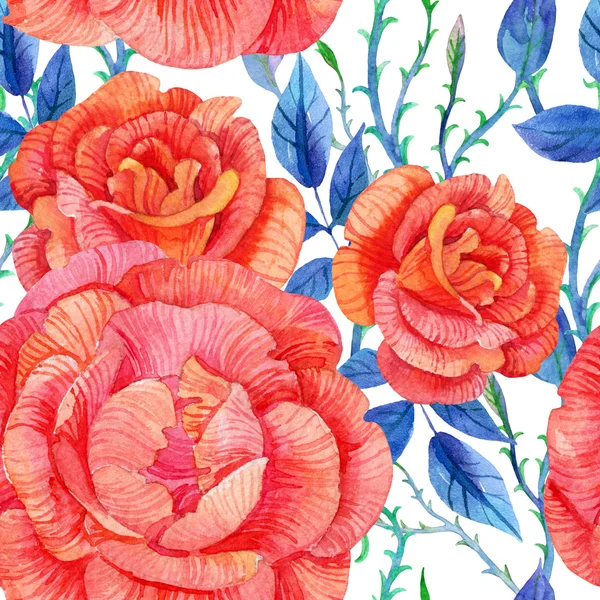 Red roses seamless pattern. — Stock Photo, Image