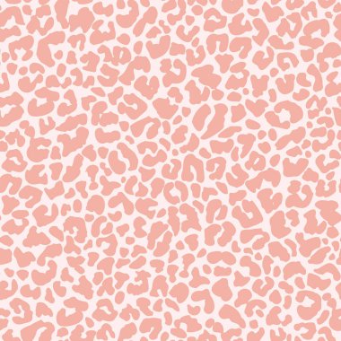Hayvan derisi izi, kusursuz desen. Leopar, çizgi film tarzında kürk taklidi fark etti. Yaratıcı, yuvarlak rosetlerin arka planı. Dijital sanat. Yüzey ambalajı ve kumaş tasarımı için moda vektör illüstrasyonu
