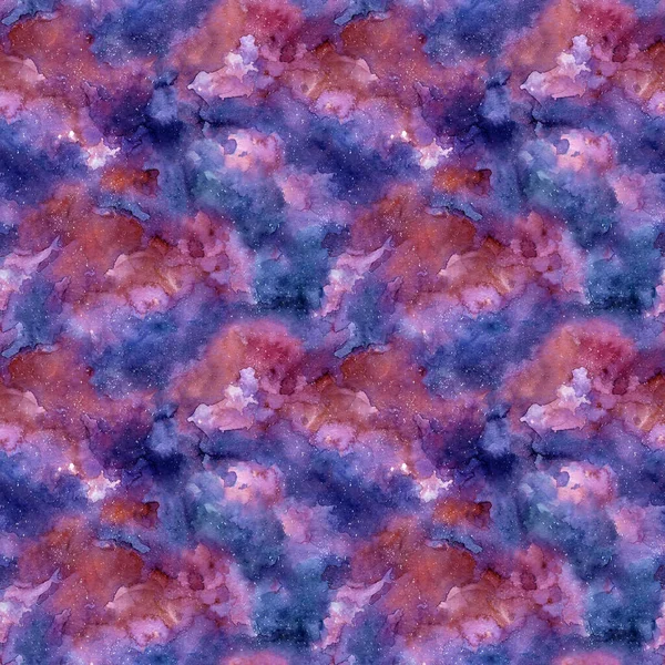 Suluboya Boya Galaksi Titreşimli Kusursuz Desen Duvar Kağıdı Tekstil Kumaş — Stok fotoğraf