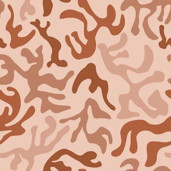 Des Formes Organiques Abstraites Camouflent Motif Sans Couture Découpes Contemporaines — Image vectorielle