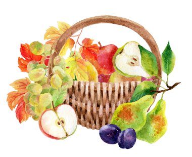 Meyve ve çilek sepeti