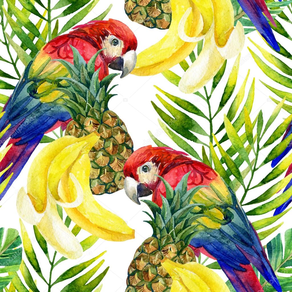 Parrot seamless pattern 