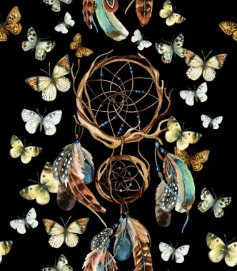 Suluboya etnik dreamcatcher.