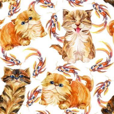 Yavru kedi pürüzsüz desen.