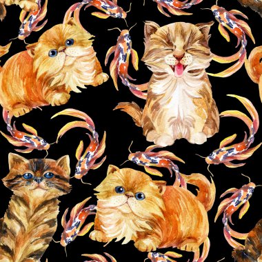 Yavru kedi pürüzsüz desen.