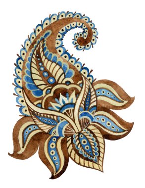 Watercolor indian ornament clipart
