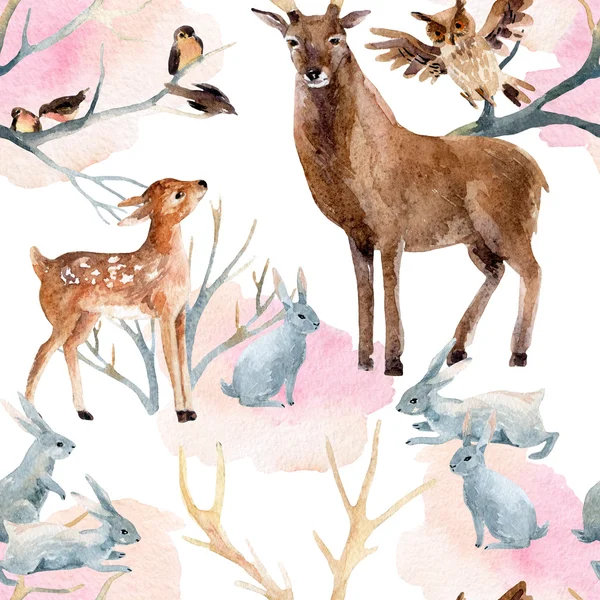 Winter forest seamless pattern. — Stock Image Winter forest seamless pattern. Stock Photo