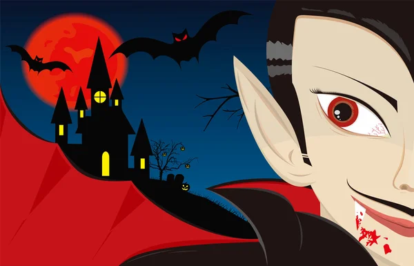 Dracula the vampire — Stock Vector