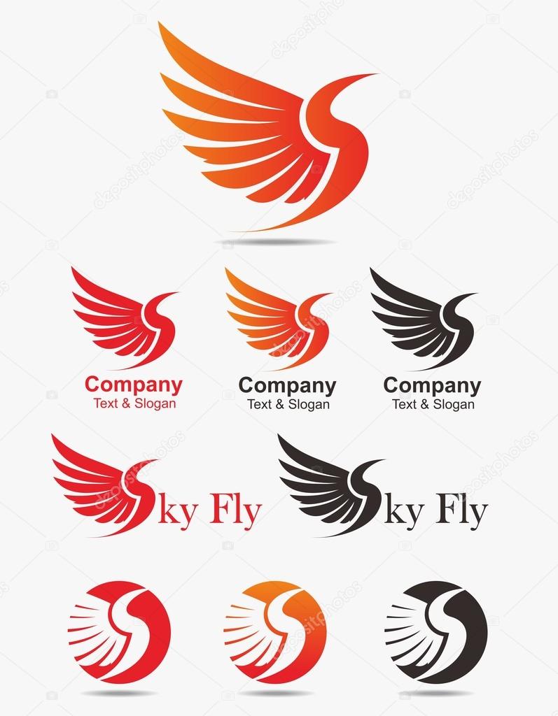 S Bird Logo in normal and circle styles.