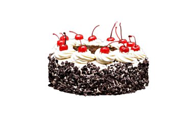 Black Forest cake on a white background clipart