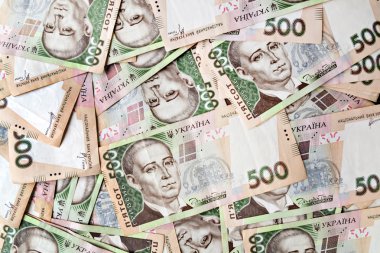 500 Ukraynalı hryvnia düz arka plan