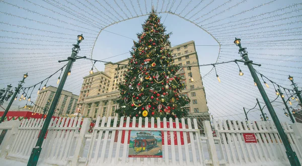 Weihnachtsbaum Auf Dem Roten Platz 2019 Moskau Russland — Stockfoto