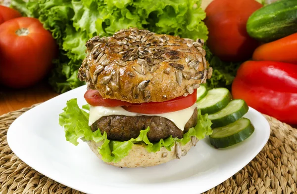 Hambúrguer caseiro para dieta crono — Fotografia de Stock