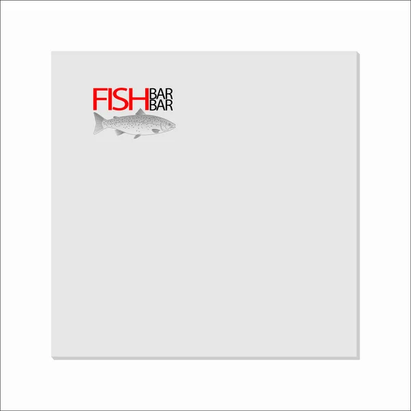 Fish bar logo — Stock Vector