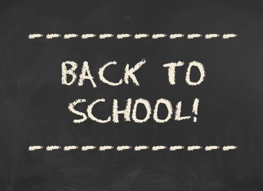Back to School! Inscription on blackboard