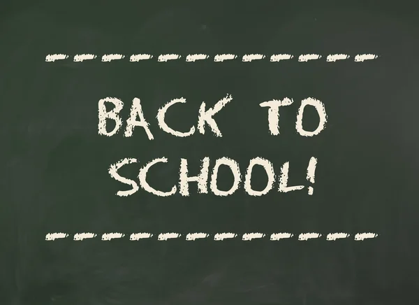 "Terug naar school! ". Inscriptie op Blackboard. — Stockfoto