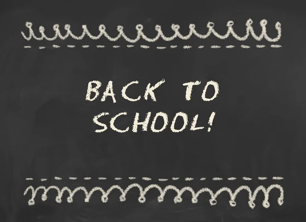 Back to School! Inscription on blackboard — Stockfoto