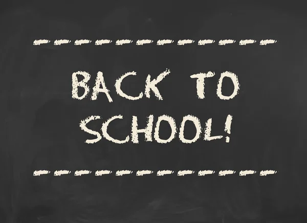 Volta para a escola! Inscrição em quadro-negro — Fotografia de Stock