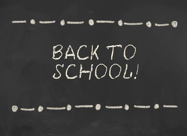 Back to School! Inscription on blackboard — Stock Fotó