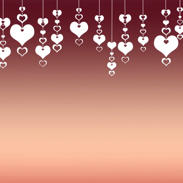 Valentine's Day Hearts on a red background . The concept of love — Stock Photo, Image