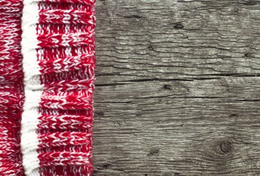 Noel arka plan. Eski ahşap ve kazak.