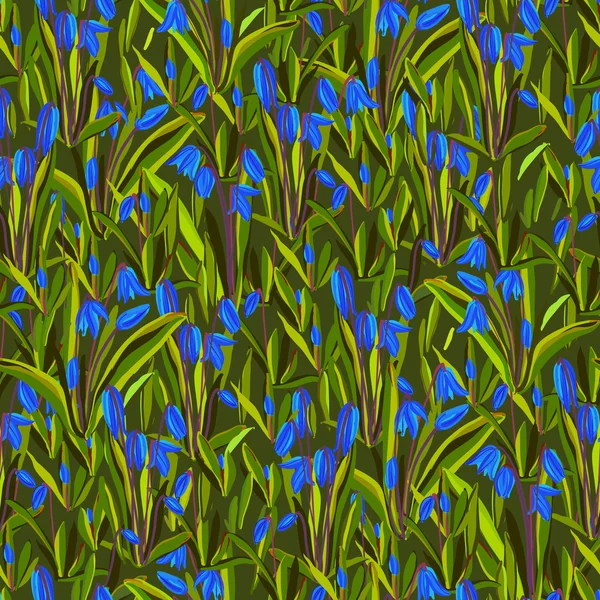BlueBell fiori modello . — Vettoriale Stock
