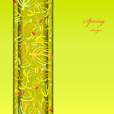 Yeşil Bahar Dalı arka plan.