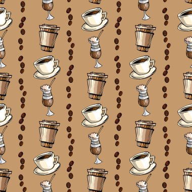 kahve seamless modeli