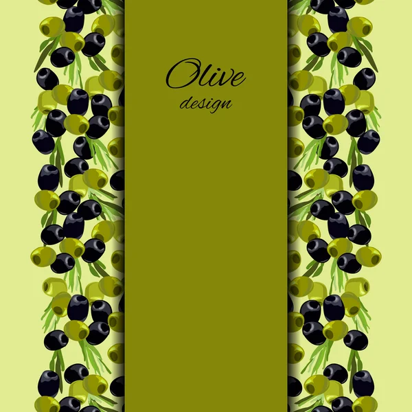 Olives fond design . — Image vectorielle