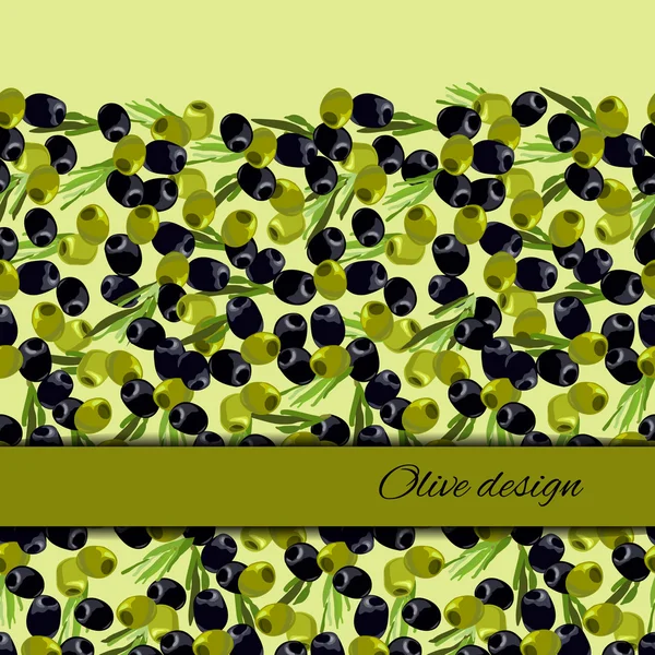 Olives fond design . — Image vectorielle