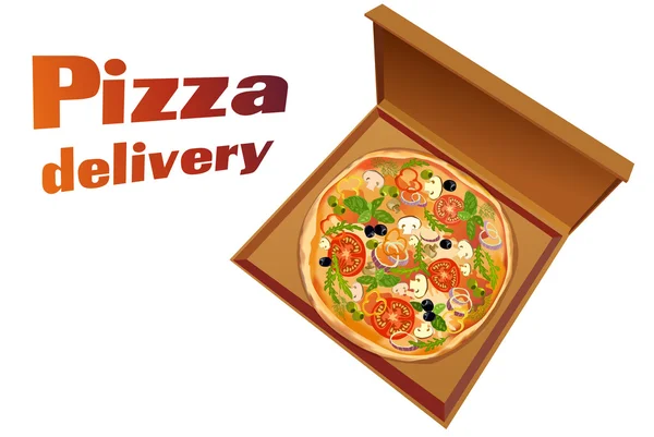 ピザ イタリア語の背景 — ストックベクタ