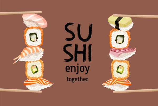 Sushi background design. — Stock Vector