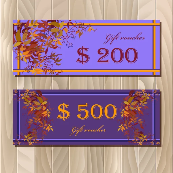 Cheque, Certificado de regalo, Plantilla de cupón para invitación, banner, boleto . — Vector de stock