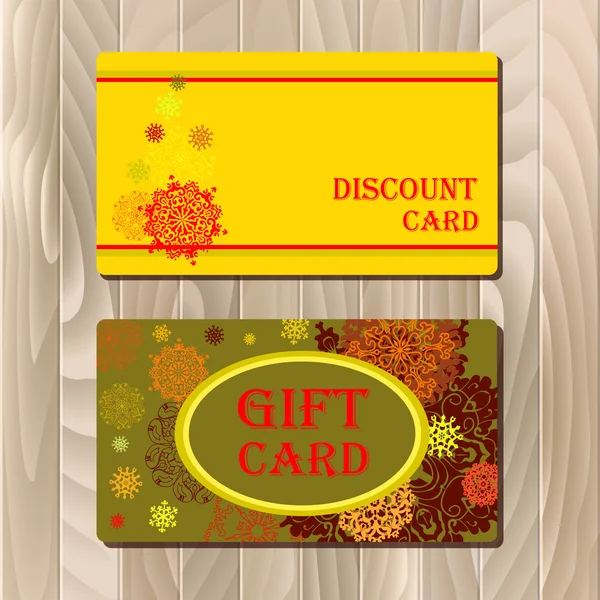 Discount card, voucher, gift certificate, coupon template sale mockup template. — 스톡 벡터