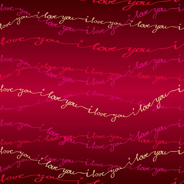 Cartão tipográfico desenhado à mão. Valentine cartão de amor — Vetor de Stock