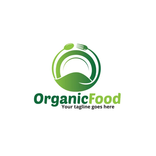Plantilla de logotipo de alimentos orgánicos — Vector de stock