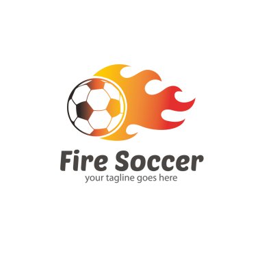 Ateş futbol logo şablonu