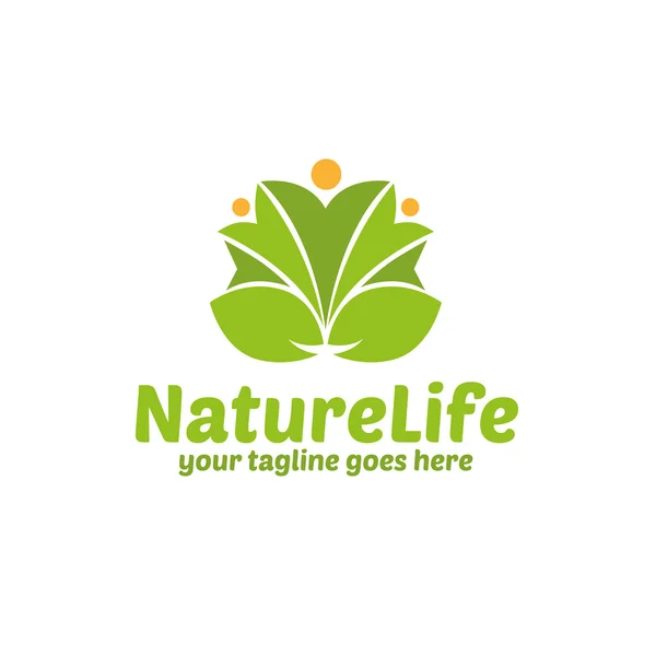 Natura Vita modello logo — Vettoriale Stock