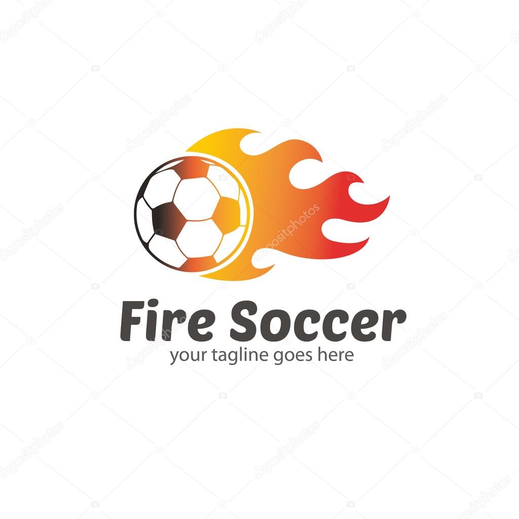 Fire Soccer logo template