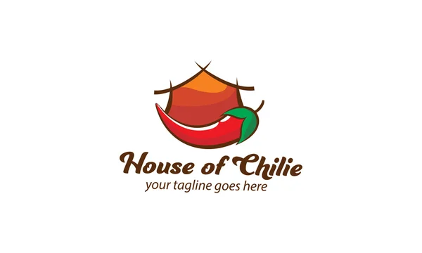 Templat: Rumah Chili Logo - Stok Vektor