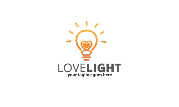 Love Light Logo Template — Stock Vector