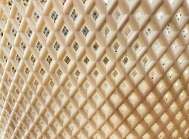 Detaylı krem sentetik Rattan dokusu. Modern Temiz Mobilya Arkaplanı