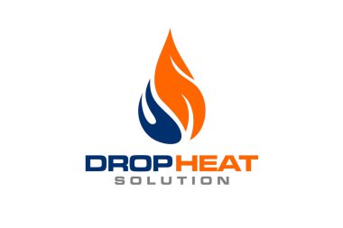 Tesisat ve ısıtma hizmeti logosu tasarım şablonu çizim grafik vektörü