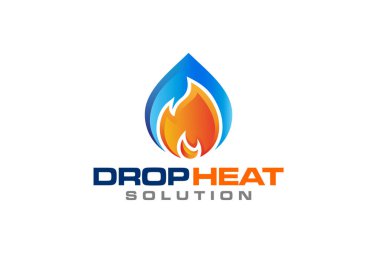 Tesisat ve ısıtma hizmeti logosu tasarım şablonu çizim grafik vektörü