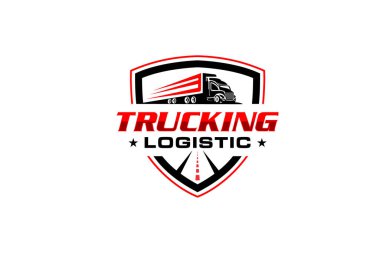 Lojistik ve dağıtım şirketi logosu tasarım şablonunun çizim grafik vektörü